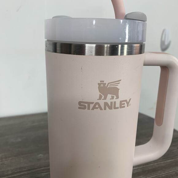 Stanley 30oz Stainless Steel Tumbler W/lid And Straw Pale Pink - Picture 3 of 14